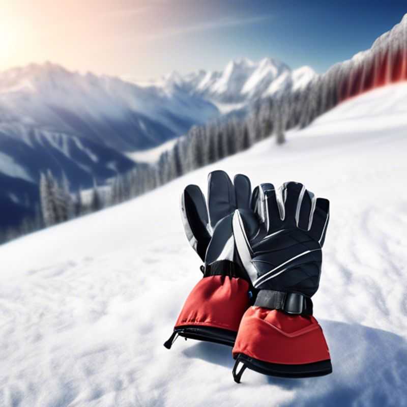 Warm and Cozy: A Close-Up of Ski Gloves or Mittens