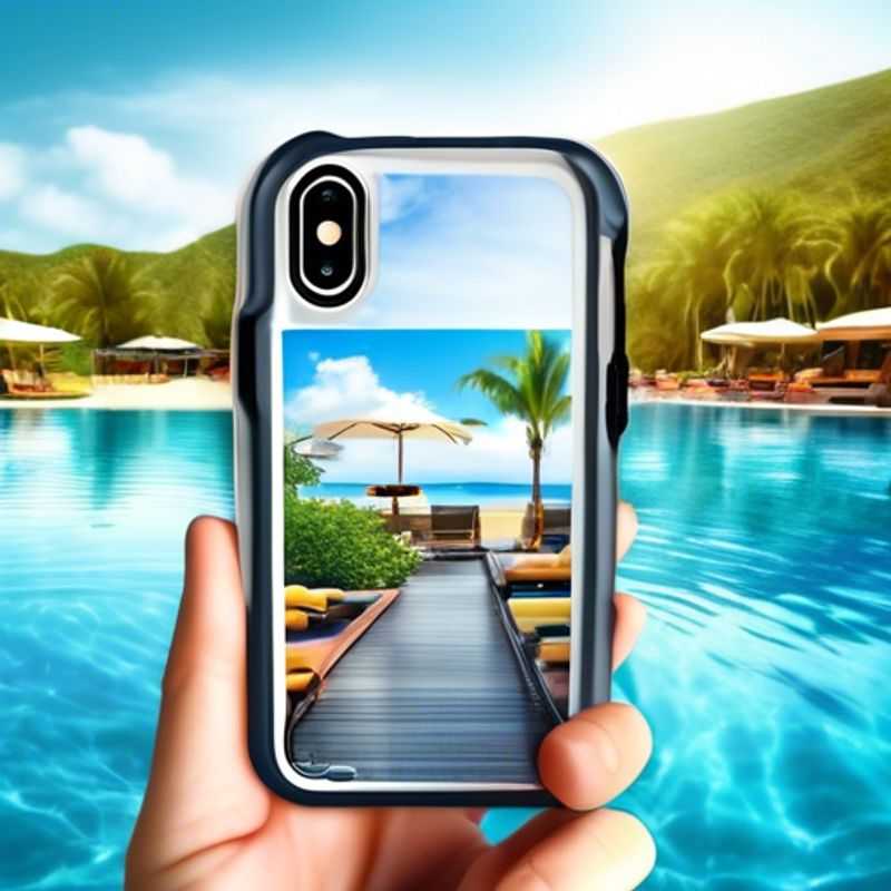 A waterproof phone case protects your phone from water damage.