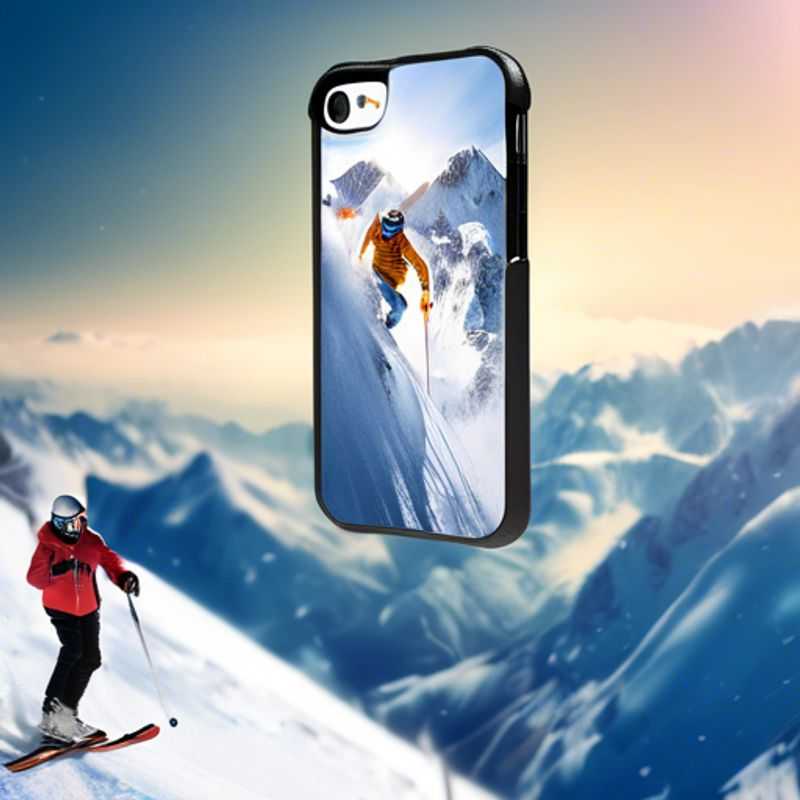 Close-up of a sleek, waterproof phone case, showcasing its robust design and airtight seal, ensuring your phone stays safe and dry during adventures.