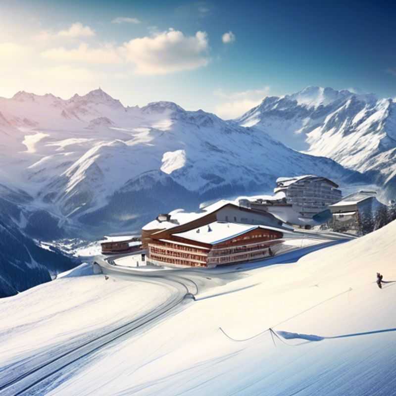 Un groupe de six personnes profitant des pistes enneigées de Corvatsch, en Suisse, lors de leurs vacances de ski de quatre jours pendant la saison de ski.