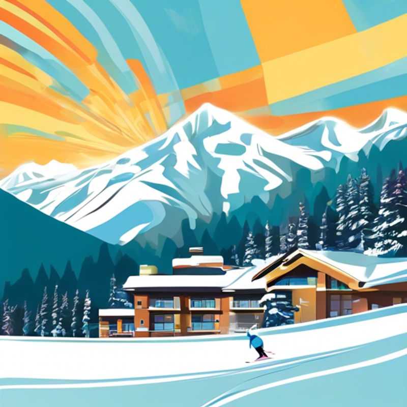 Four friends savoring the thrill of skiing at Sunshine Village, Canada, surrounded by stunning snow-covered peaks and vibrant winter scenery, during their 4-day culinary adventure on the slopes.