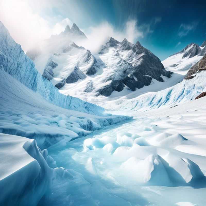 Seis entusiastas del esquí disfrutando de las impresionantes vistas del glaciar Pitztal en Austria durante sus vacaciones de esquí de dos semanas, mientras exploran opciones asequibles en la temporada de esquí.