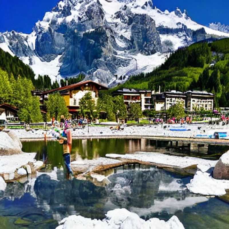 Chamonix Mont-Blanc au printemps : paysages époustouflants des montagnes enneigées et des premiers signes du printemps.