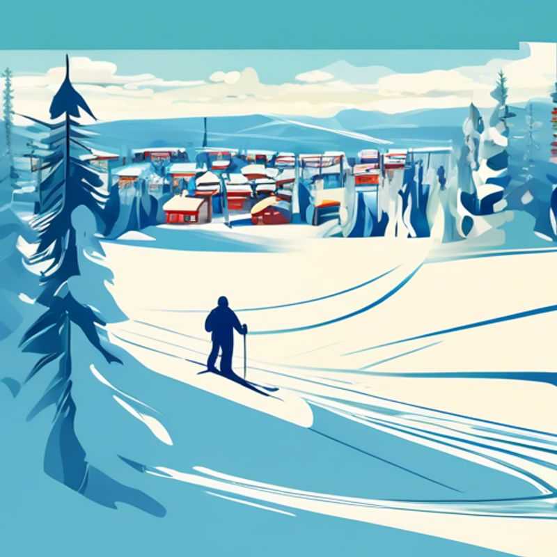 Levi, Finlande, sous un ciel d'hiver.