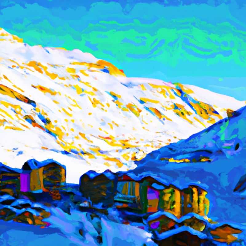 Four intrepid skiers glide down the pristine slopes of Val d'Isere, France, their laughter echoing through the crisp mountain air, during their exhilarating 3-week ski vacation in the heart of the French Alps.