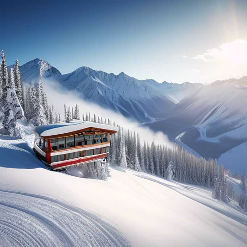 Six friends reveling in the thrill of skiing down the pristine slopes of Kicking Horse, Canada, surrounded by stunning mountain views during their 3-day wellness retreat in ski season.