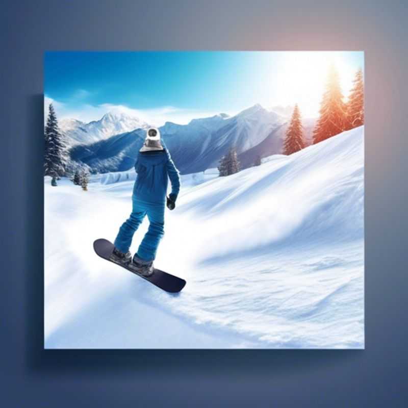 A sleek snowboard ready for the slopes