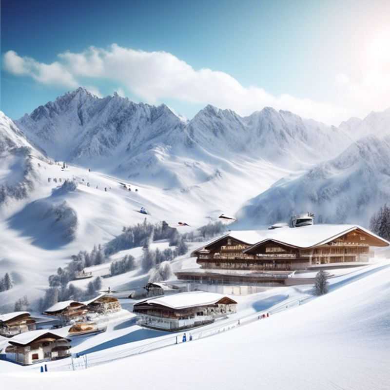A solo traveler reveling in the breathtaking alpine scenery of Axamer Lizum, Austria, embracing the thrill of skiing during a 3-week adventure in the heart of ski season.