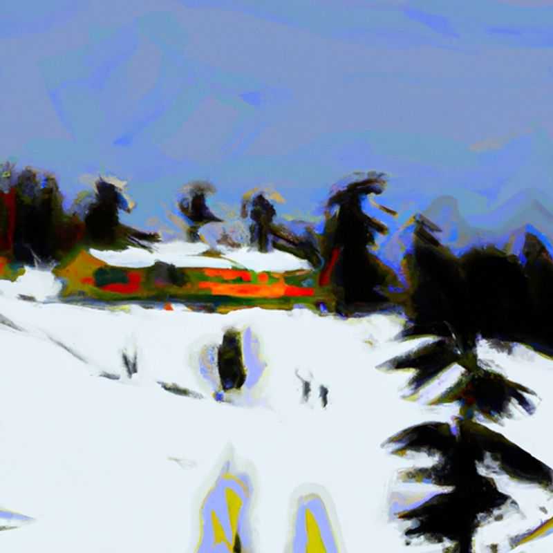 Six intrepid skiers glide down the pristine slopes of Gulmarg, India, their laughter echoing through the breathtaking Himalayan panorama, embarking on an unforgettable 2-week ski adventure during peak season.