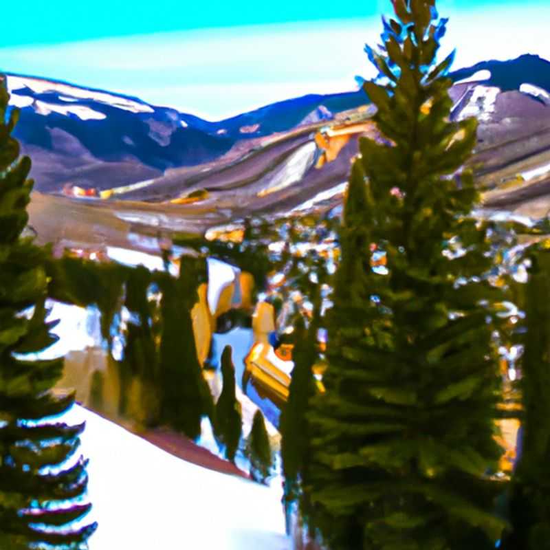 A couple embarks on an exhilarating ski adventure at Vail Mountain Resort, USA, gliding down pristine slopes amidst breathtaking winter scenery during their 3-week ski vacation.