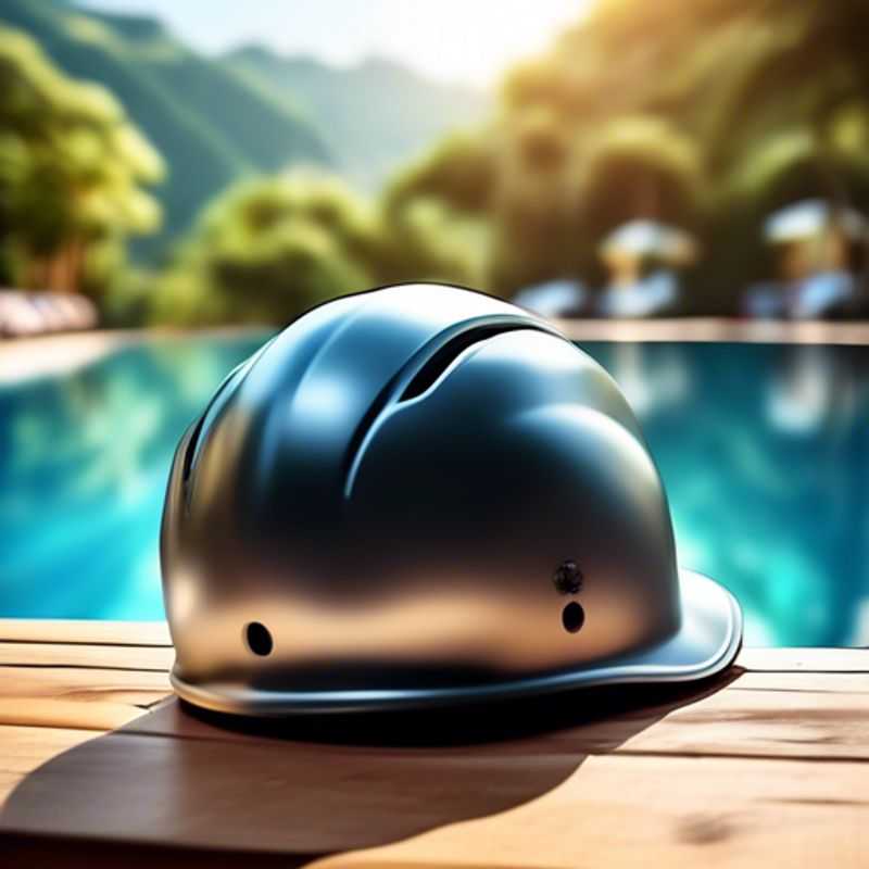 A close-up of a helmet, showcasing its features and design.