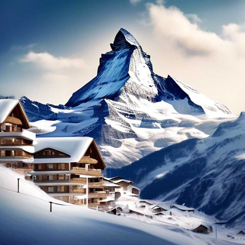 Four adventurous friends hitting the slopes in Cervinia, Italy, surrounded by breathtaking alpine scenery, as they embrace the thrill of skiing on a budget during their three-week winter vacation.