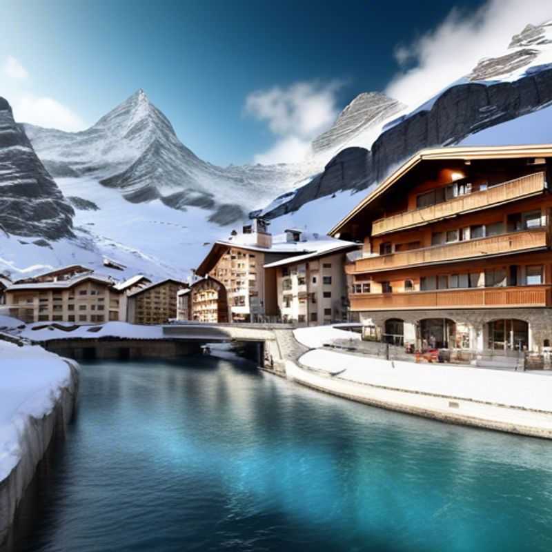 Here are a few options for alt text in Portuguese for an image of Cervinia, Italy in an article about the best time to visit: