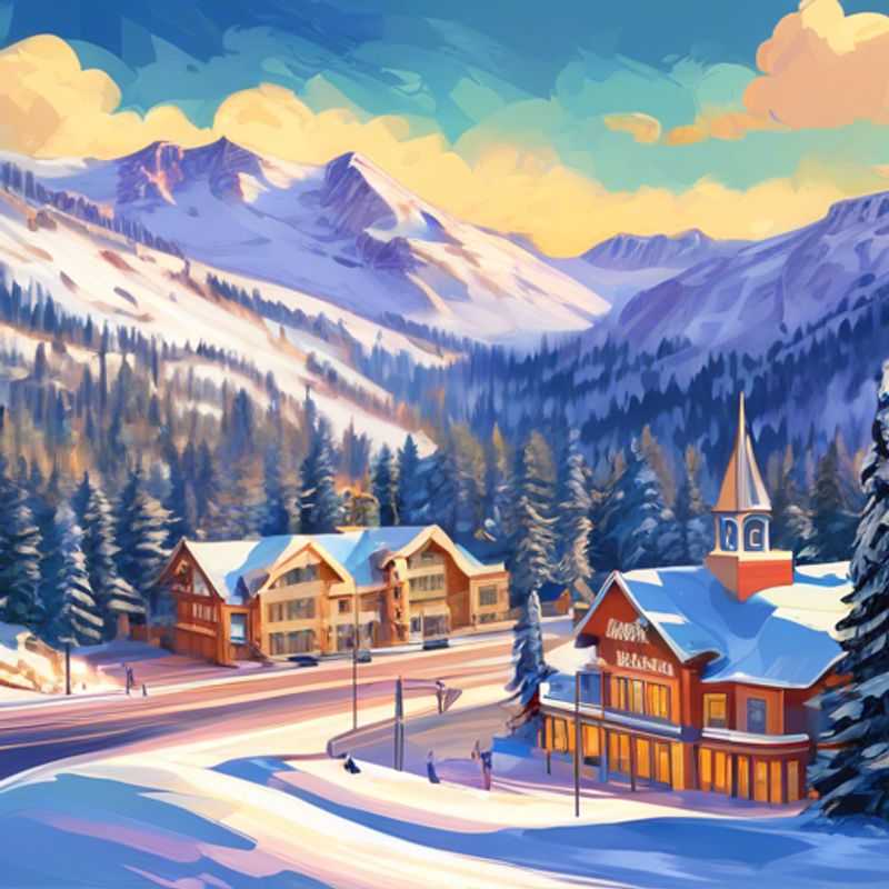 Kirkwood, California, mostrando un paisaje nevado ideal para el esquí.