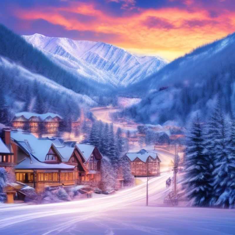 Six amis profitant des pistes enneigées de Squaw Valley, USA, lors de leur semaine de vacances au ski, avec le romantisme en toile de fond.