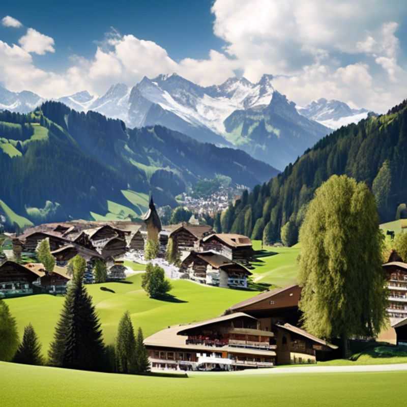 Impresionantes vistas de las pistas de Gstaad, Suiza, perfectas para un viaje en cualquier mes.