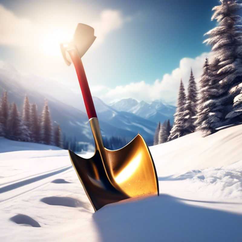 A close-up of a sturdy shovel, its blade gleaming, ready to tackle any digging task. This image illustrates the key features you should consider when choosing the right shovel for your needs.