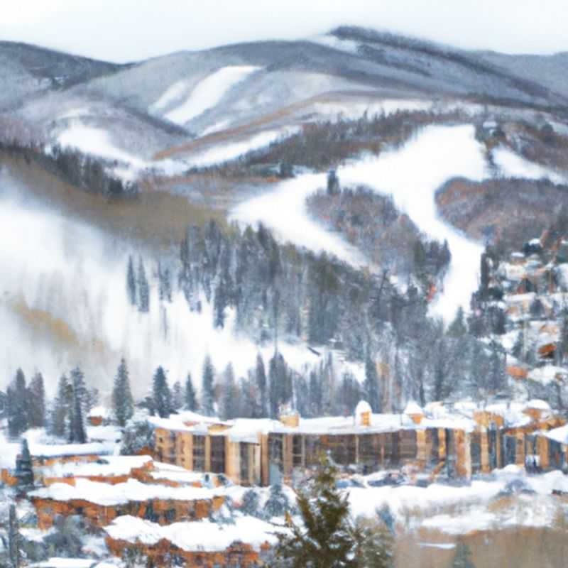 A lone skier glides effortlessly down a pristine slope at Beaver Creek, USA, surrounded by breathtaking mountain vistas. This image captures the exhilaration and tranquility of a solo skiing adventure during the peak of the ski season, where nature's beauty and the thrill of the ride converge.