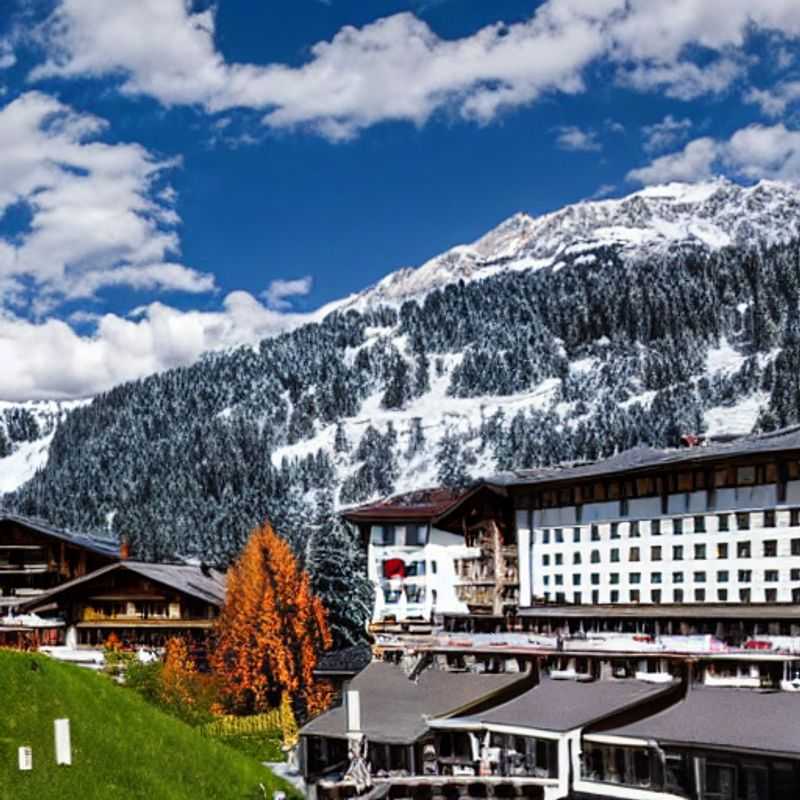 Le printemps à Davos Klosters : vue imprenable sur les montagnes enneigées qui fondent progressivement, laissant place à des paysages verdoyants.