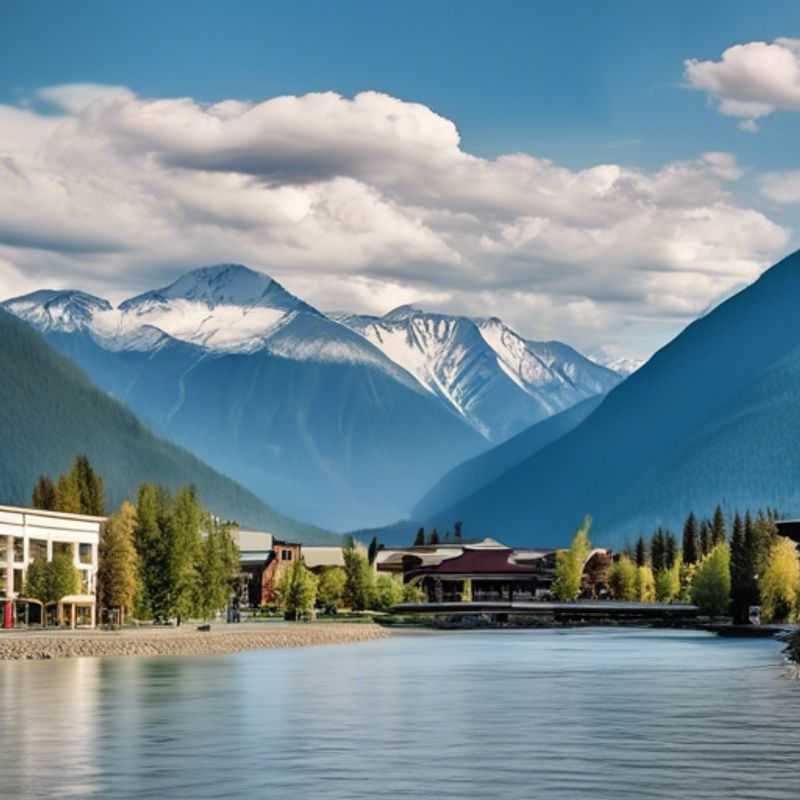 A group of six adventurous skiers reveling in the stunning snowy landscapes of Revelstoke, Canada, as they embrace a thrilling 24-hour ski vacation during peak ski season, blending culture and adventure in the mountains.