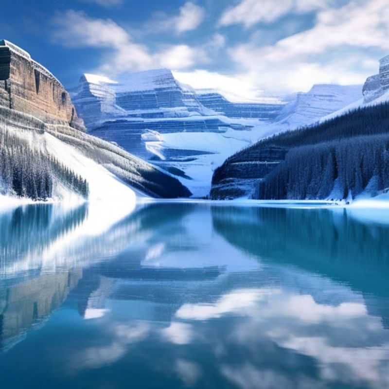 Voyageur solitaire profitant de la beauté époustouflante de Banff-Lake Louise, Canada, sur une station de ski de luxe pendant sa courte escapade de 24 heures durant la saison de ski.