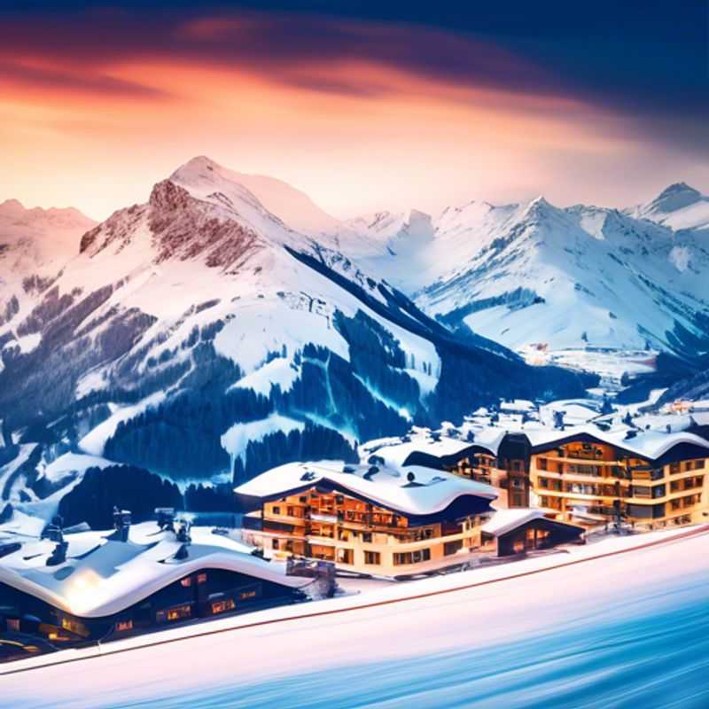 Un viajero solitario disfrutando de las impresionantes pistas de esquí en Obertauern, Austria, durante su emocionante escapada de 3 días en temporada de esquí, capturando momentos para compartir en redes sociales.