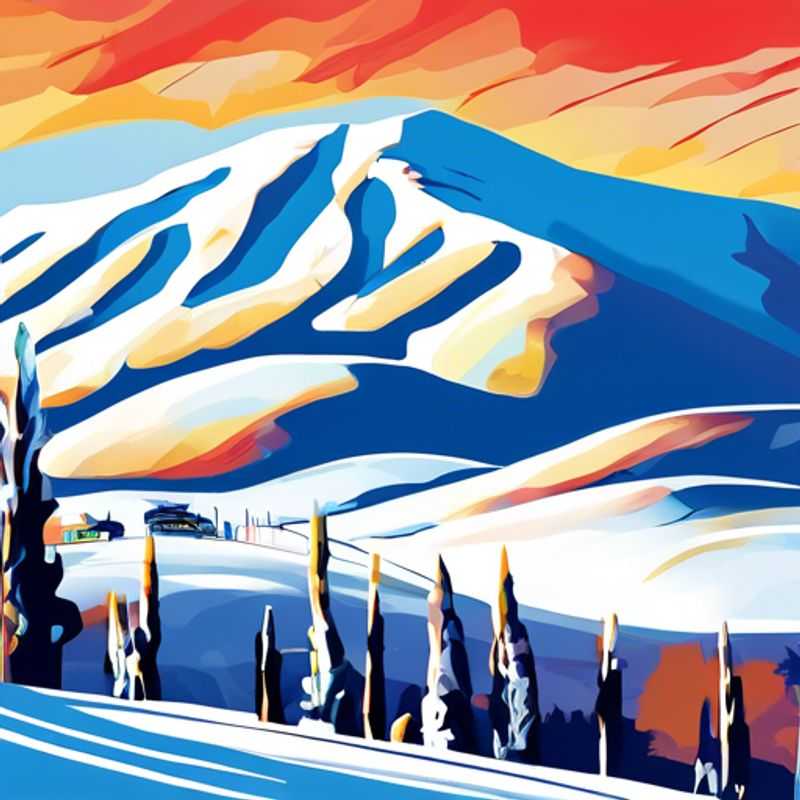 Espectacular vista panorámica de Mount Buller, Australia, cubierta de nieve.