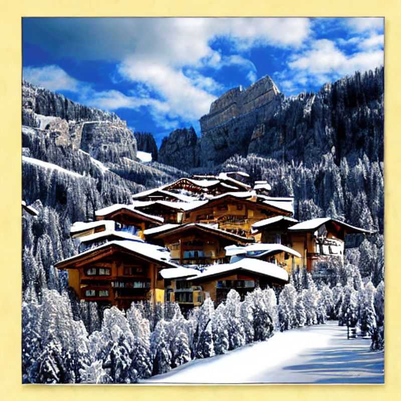 Le soleil printanier sur les Dolomites de Val Gardena.