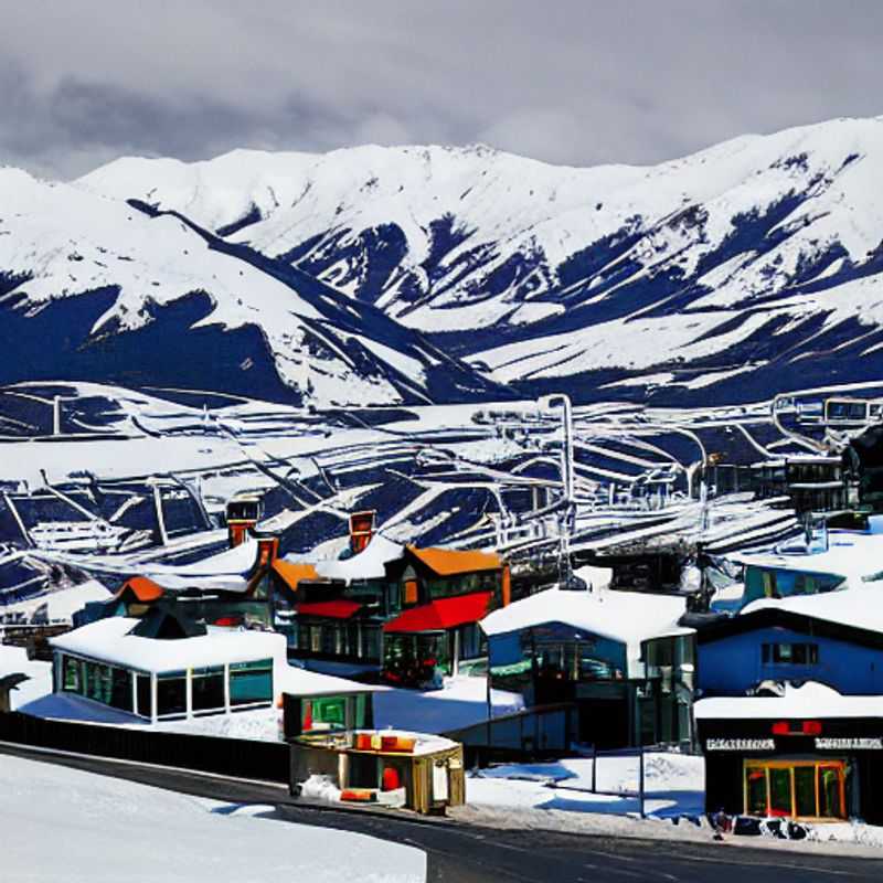 Station de ski de Cardrona en Nouvelle-Zélande, baignée de soleil printanier.