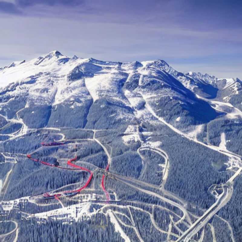 Casais aventureiros desfrutando da vista deslumbrante das montanhas cobertas de neve em Whistler Blackcomb, Canadá, durante o animado Spring Break.