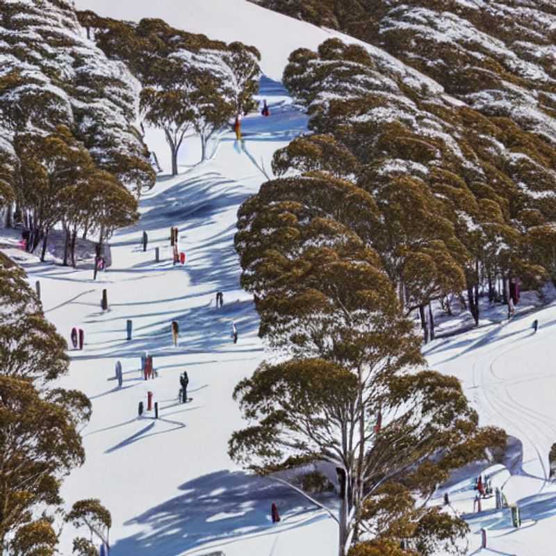 Casal aproveitando a paisagem vibrante de Thredbo, Austrália, durante o *spring break*: trilhas floridas, ar fresco da montanha e muita aventura! (Couple enjoying the vibrant landscape of Thredbo, Australia, during spring break: flowery trails, fresh mountain air, and lots of adventure!)