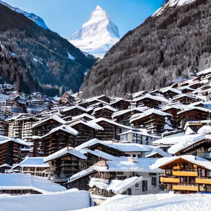 Deux randonneurs admirant le Cervin majestueux sous le soleil printanier de Zermatt, prêts pour l'aventure pendant les vacances de printemps!