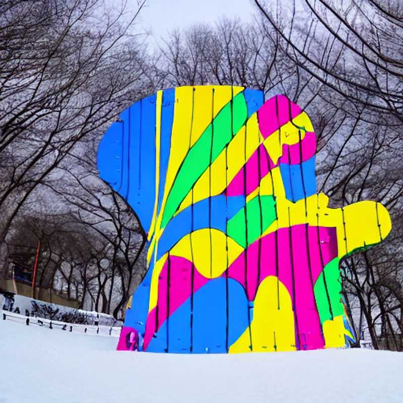 Blooming cherry blossoms frame skiers carving down the slopes of Yongpyong, South Korea – a surprisingly perfect blend of spring's beauty and winter's last gasp, ideal for a spring break adventure!