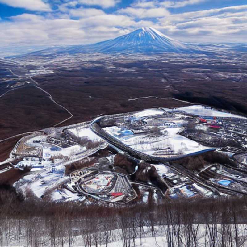 Deux amis dévalent les pentes enneigées de Niseko United, profitant du soleil printanier et de la poudreuse légendaire, lors de leurs vacances de printemps au Japon.