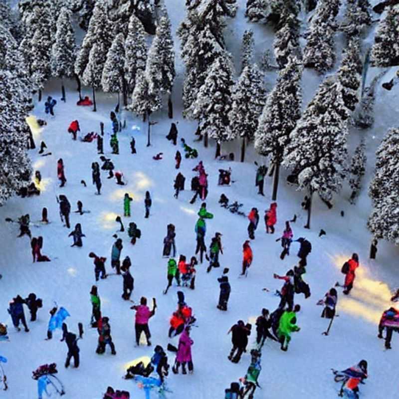 Spring break bliss! Skiers carving fresh tracks down the slopes of Sapporo Teine, Japan, with the vibrant city sprawling beneath – a perfect blend of adventure and urban exploration.