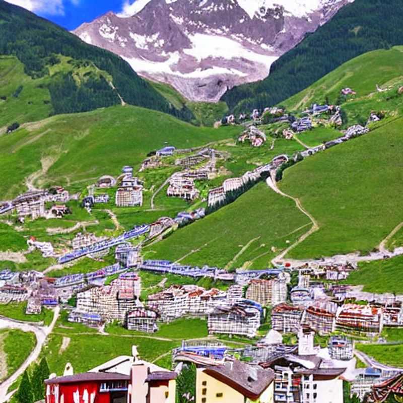 ¡Atrévete a las alturas! Una vista impresionante de Les Deux Alpes, Francia, donde la nieve primaveral te espera para una aventura inolvidable en estas vacaciones.