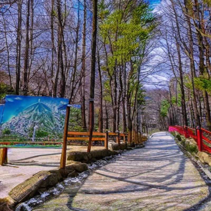 Spring break fun in Yongpyong! Colorful ski gear pops against the lush green slopes, a perfect backdrop for a day of adventure and laughter.