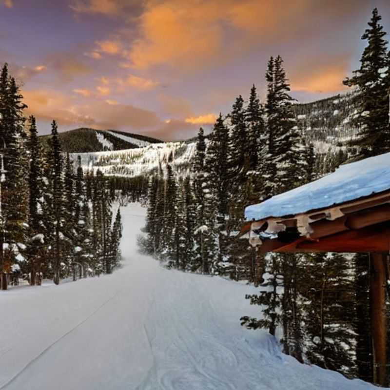 Deux jeunes skieurs dévalant les pentes ensoleillées de Vail Mountain Resort pendant le Spring Break, profitant de la poudreuse printanière et des paysages époustouflants du Colorado.