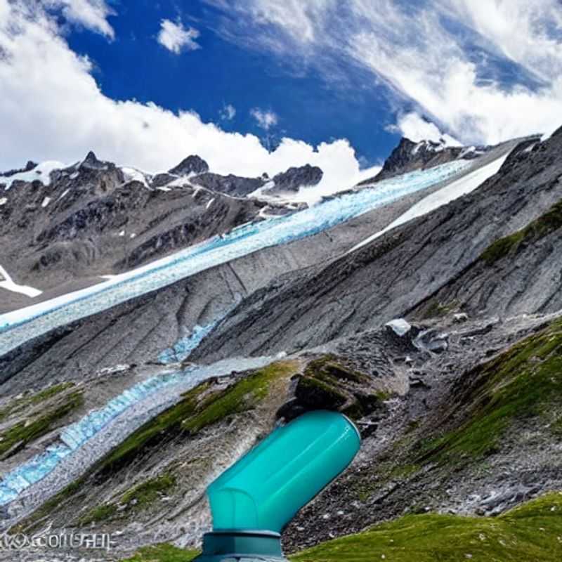Vista deslumbrante da Geleira Pitztal, Áustria, com a neve brilhando sob o sol da primavera, oferecendo paisagens espetaculares e atividades emocionantes para aproveitar durante as férias de primavera.