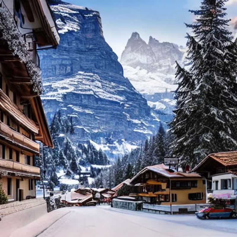 Casais explorando a paisagem alpina exuberante de Grindelwald, Suíça, durante o feriado da primavera: um paraíso de aventura e vistas deslumbrantes.
