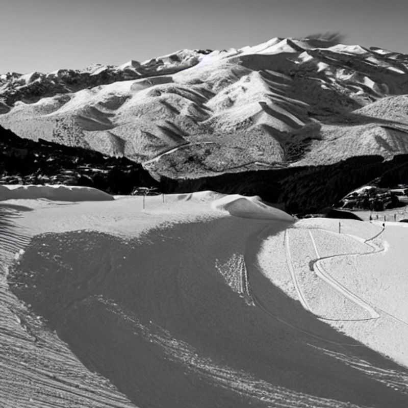 Spring break bliss! Blue skies and fresh tracks at Cardrona Alpine Resort, New Zealand – the perfect playground for springtime adventures.