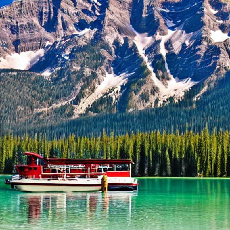 Casal aproveitando a vista deslumbrante das montanhas cobertas de neve em Kicking Horse, Canadá, durante as férias da primavera: aventura e beleza natural em perfeita harmonia.