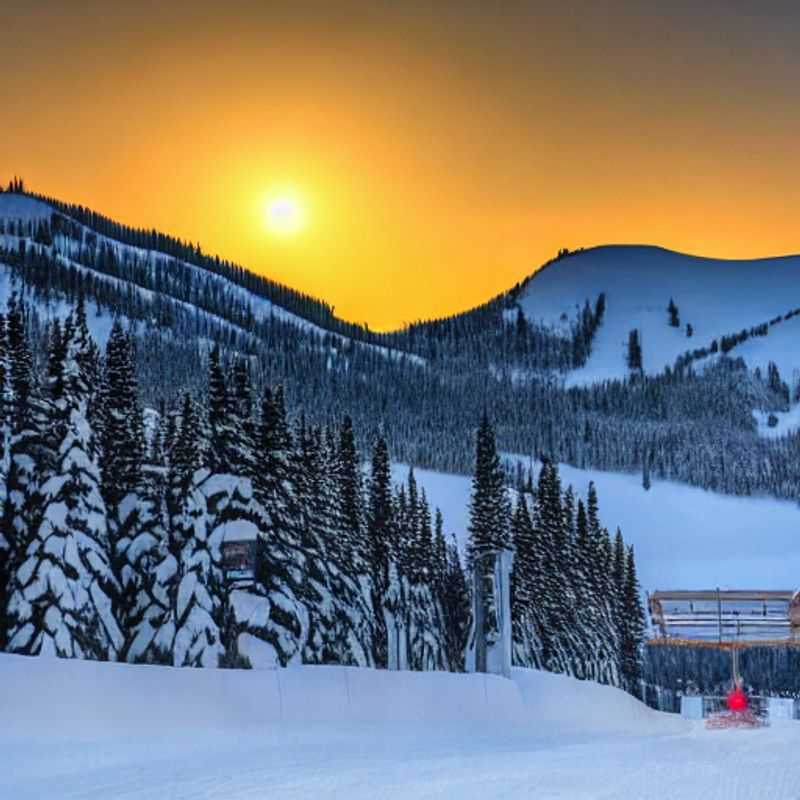 Dois amigos explorando a beleza deslumbrante de Sunshine Village, no Canadá, durante as férias da primavera.