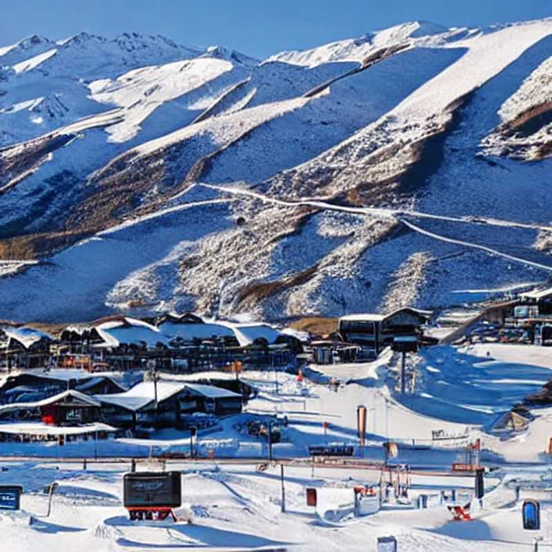 Deux amis dévalent les pentes ensoleillées de Cardrona Alpine Resort, Nouvelle-Zélande, profitant pleinement de leur pause printanière dans ce paradis alpin.