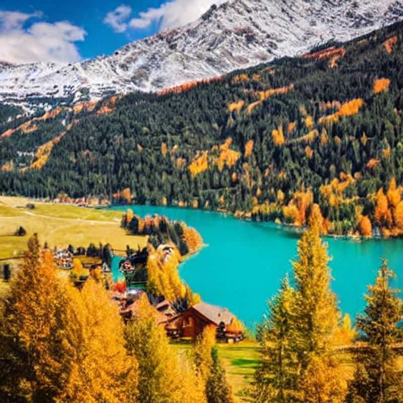 Casais aproveitando a vista alpina vibrante de Lenzerheide, Suíça, durante as férias da primavera, com as montanhas despertando e prontas para a aventura.