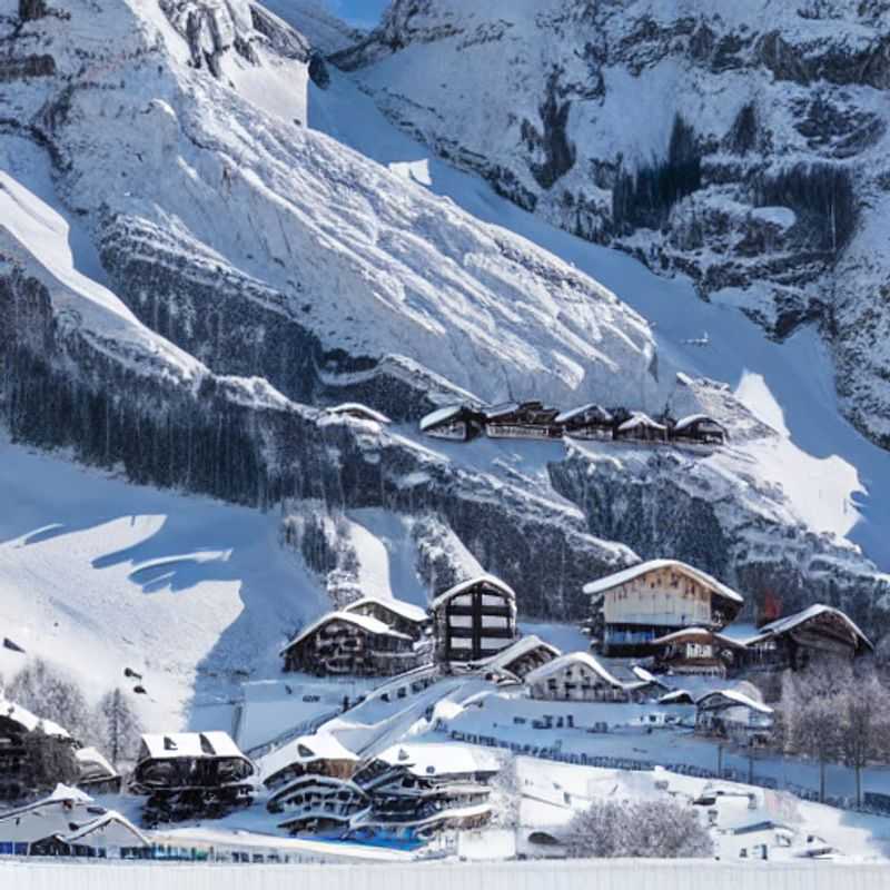 Printemps à Engelberg, Suisse : Vue pittoresque sur les montagnes enneigées et les prairies verdoyantes, offrant un aperçu des activités printanières possibles durant les vacances scolaires.
