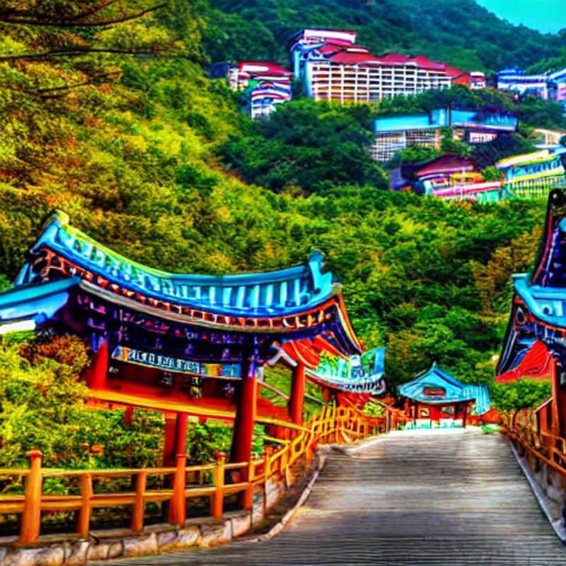 Casais e famílias aproveitando o sol da primavera nas encostas verdejantes de Yongpyong, Coreia do Sul, durante as férias escolares, com a promessa de aventura e diversão ao ar livre.