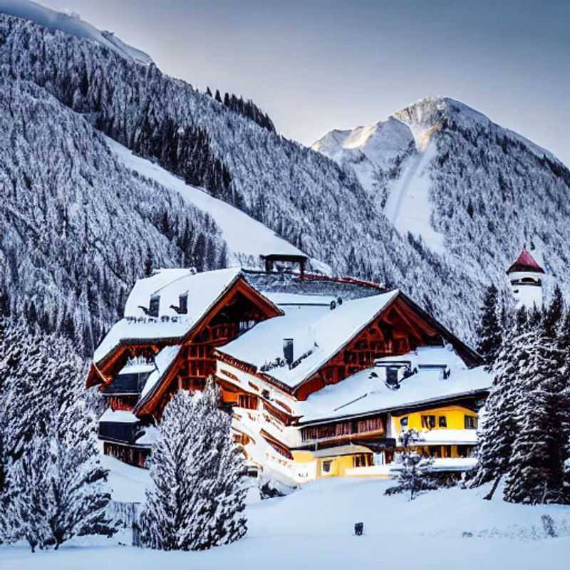 Dois amantes do sol desfrutando de um dia ensolarado nas pistas de Lech Zürs am Arlberg, Áustria, durante o 'spring break'. Sol, neve e muita alegria!