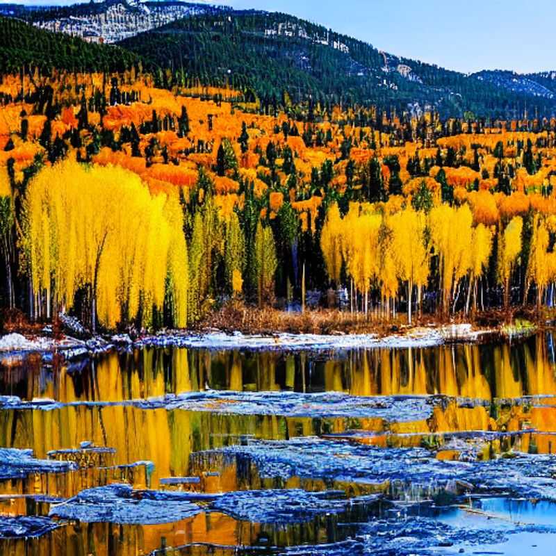 Deux skieurs dévalent les pentes ensoleillées de Steamboat Springs, USA, profitant pleinement des activités de plein air offertes pendant les vacances de printemps.
