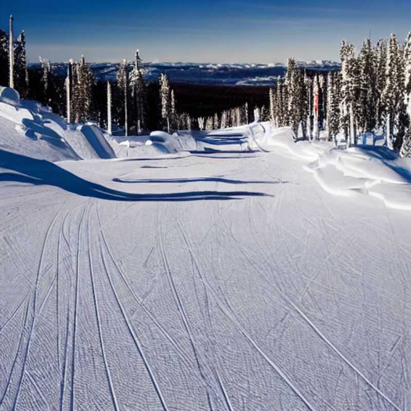 Sun-drenched slopes of Ruka, Finland, beckon with spring skiing adventures during spring break, showcasing vibrant colors and the last of the winter's snow.